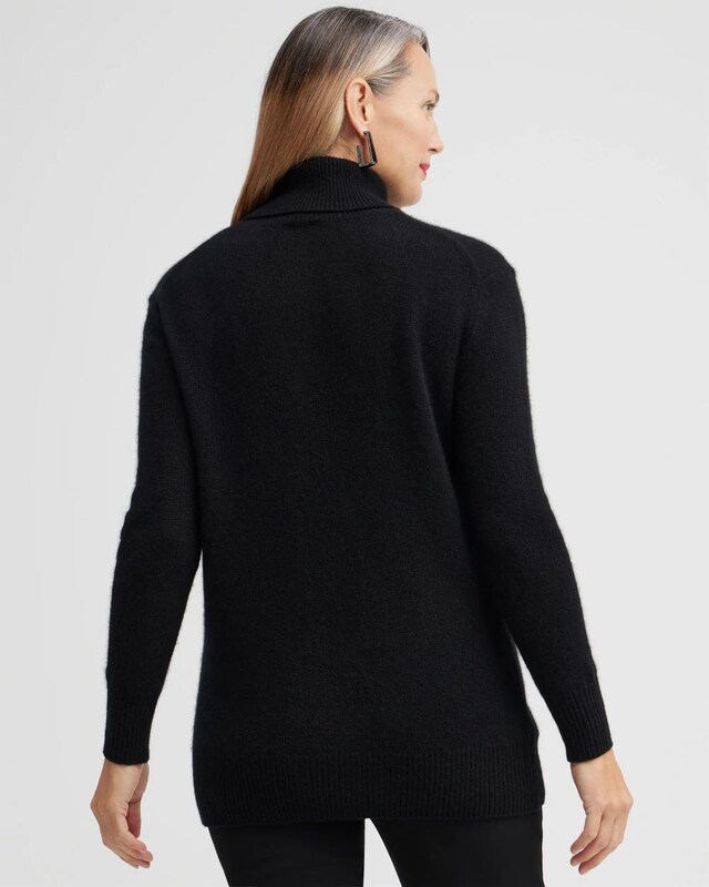 Cashmere Turtleneck Tunic Sweater - image 3